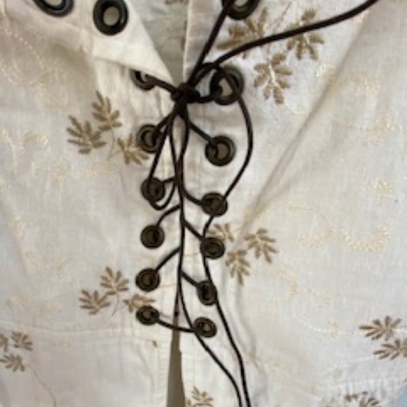 Anne Larochelle Unique Linen Blouse Spanish Small - Picture 4 of 4